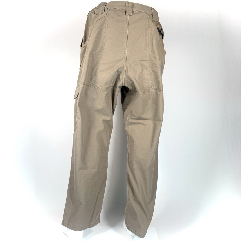 5.11 Tactical Series Mens Cargo Pants 38x30 Khaki Tan Cotton Canvas Work Trouser - Picture 3 of 11